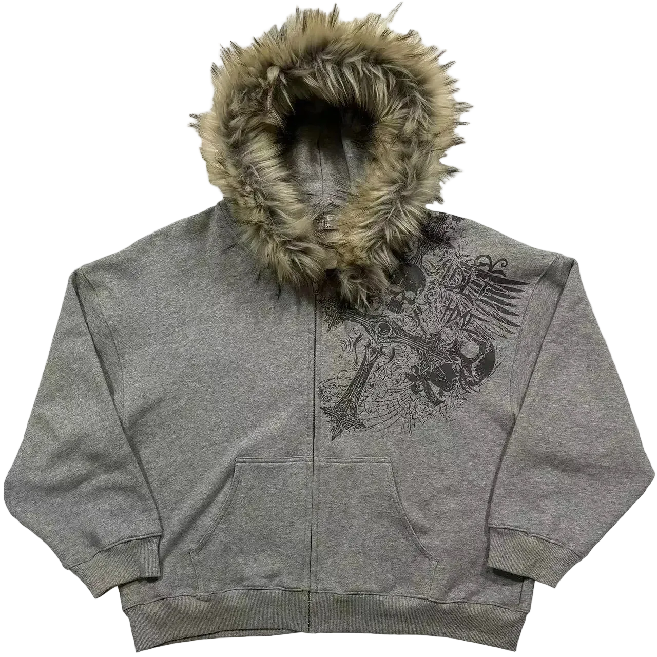 Bluza Zip "FURRY SKULL" 