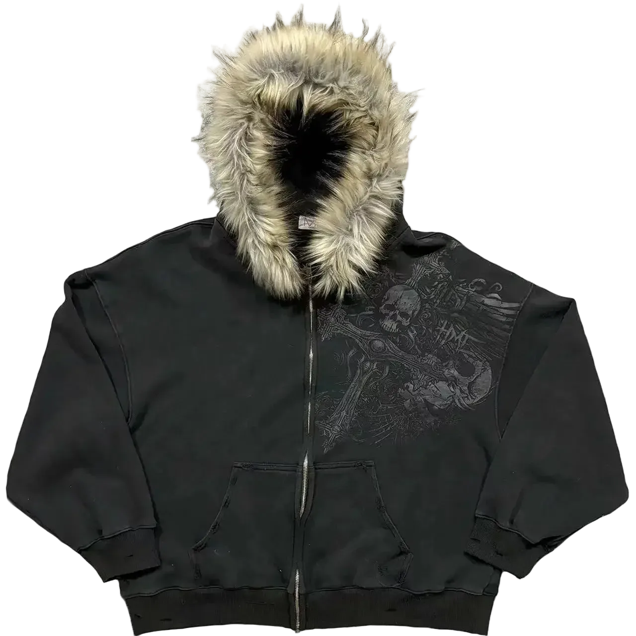 Bluza Zip "FURRY SKULL" 